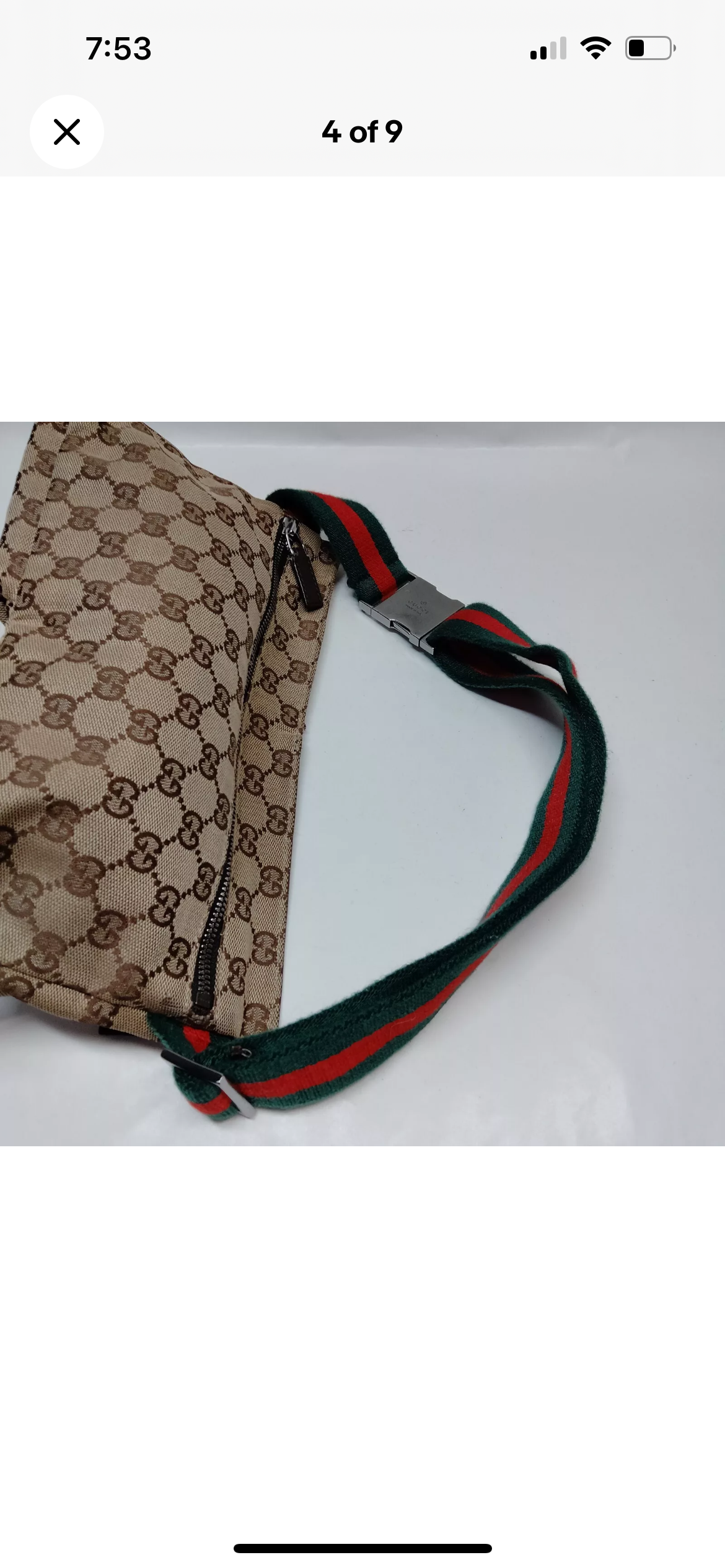 Gucci Monogram Canvas Belt Bag